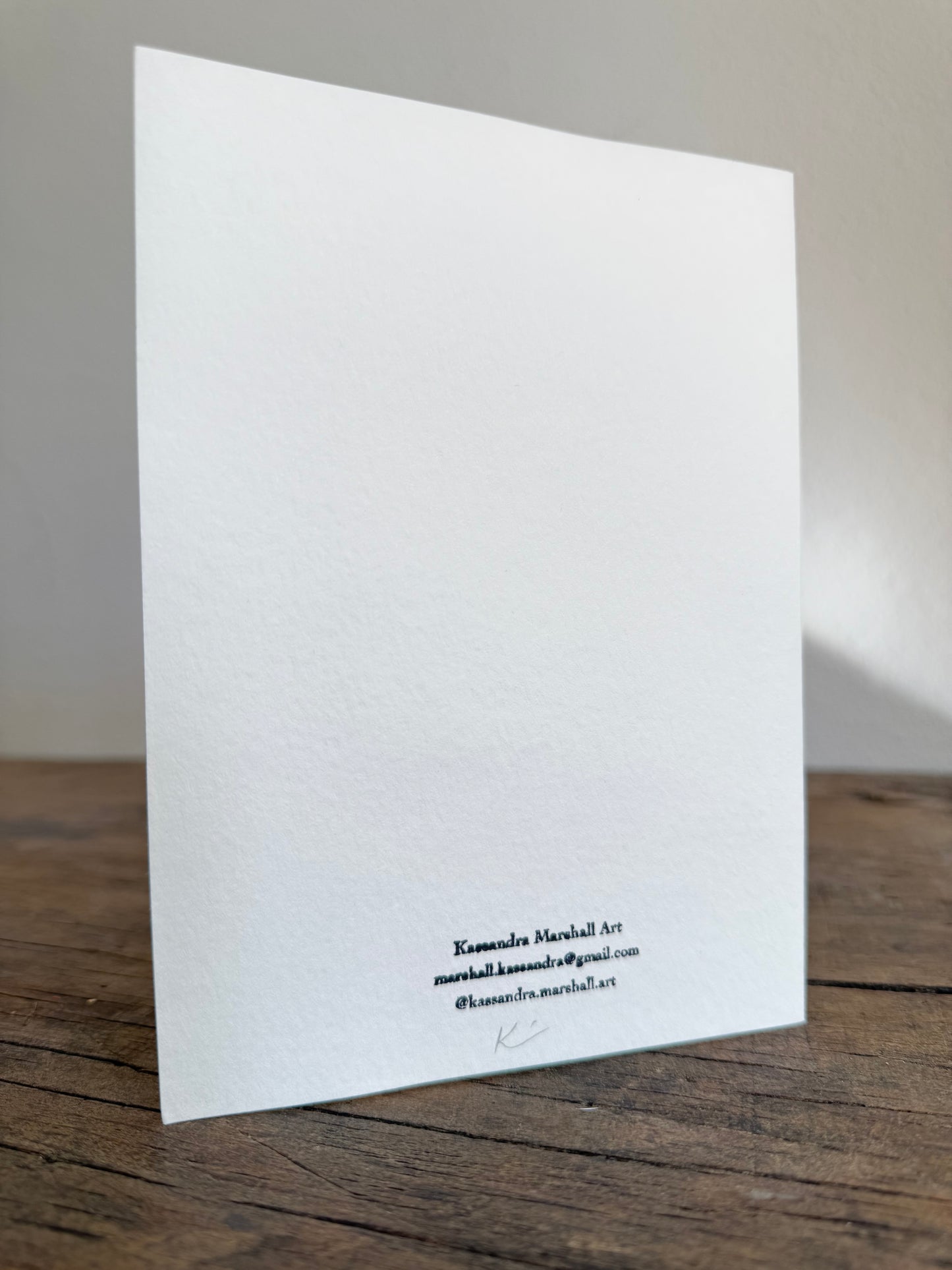 Set of 4 Unique Cyanotype Greeting Cards