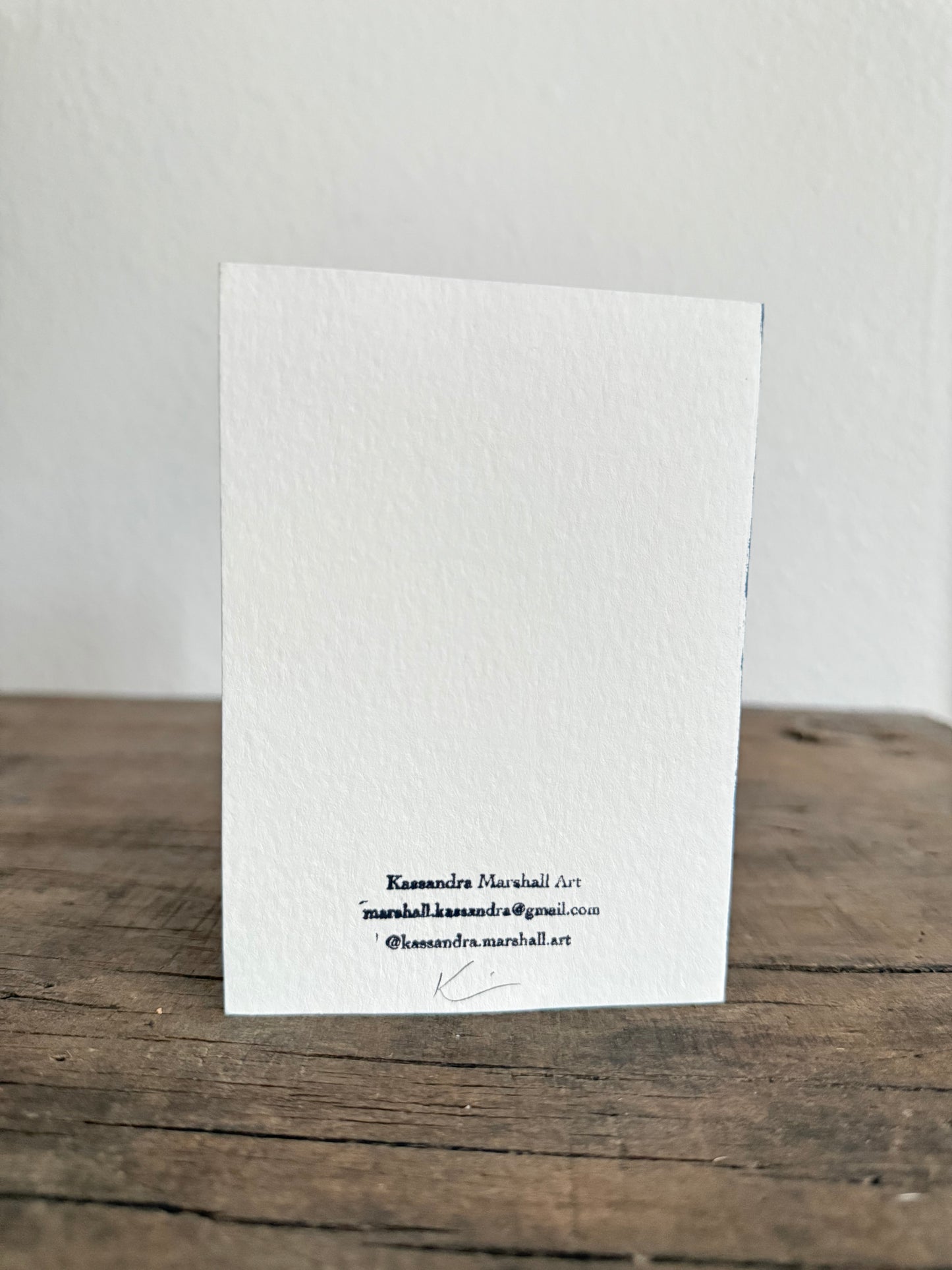 Set of 4 Unique Cyanotype Announcement Cards